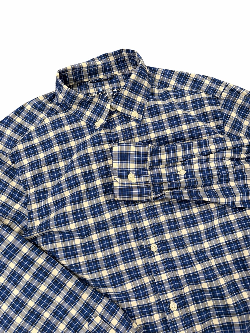 Vineyard Vines OTG brrr Plaid On-The-Go Performance Button Shirt M Plaid - Picture 1 of 6